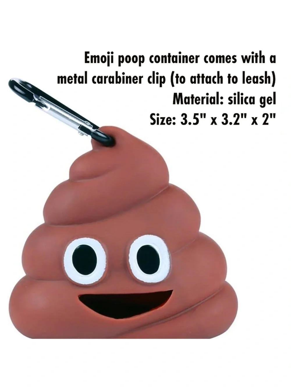 Emoji Poop Dog Waste Bag Holder, NIP